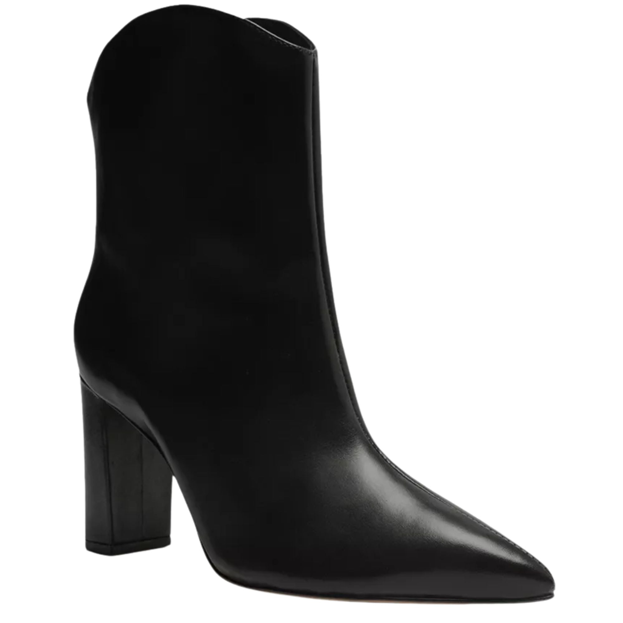 Arezzo Women's Ellie High Block Leather Boots – Black, Size 10