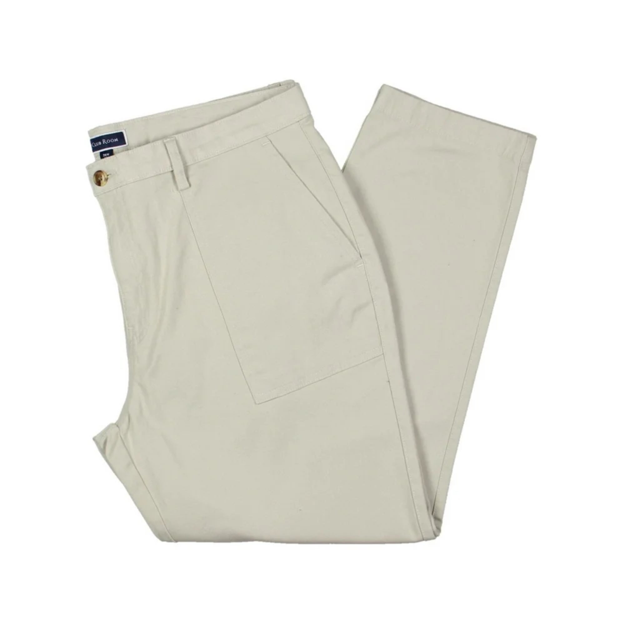 Club Room Men's Classic Fit Solid Straight Leg Pants - Stone Wall