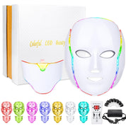 18FTRabbit 7-Color LED Face Mask Light Therapy – Model FM-01, Skin Care Mask for Face and Neck