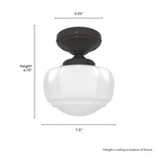 Hunter Saddle Creek Flush Mount Ceiling Light - Noble Bronze