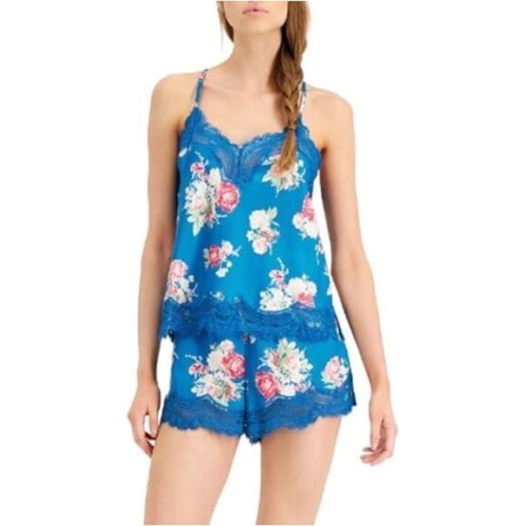 INC International Concepts Lace-Trim Floral Cami Pajamas with Racerback - Size XS