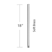 Minka-Aire 18" Ceiling Fan Downrod in Soft Brass