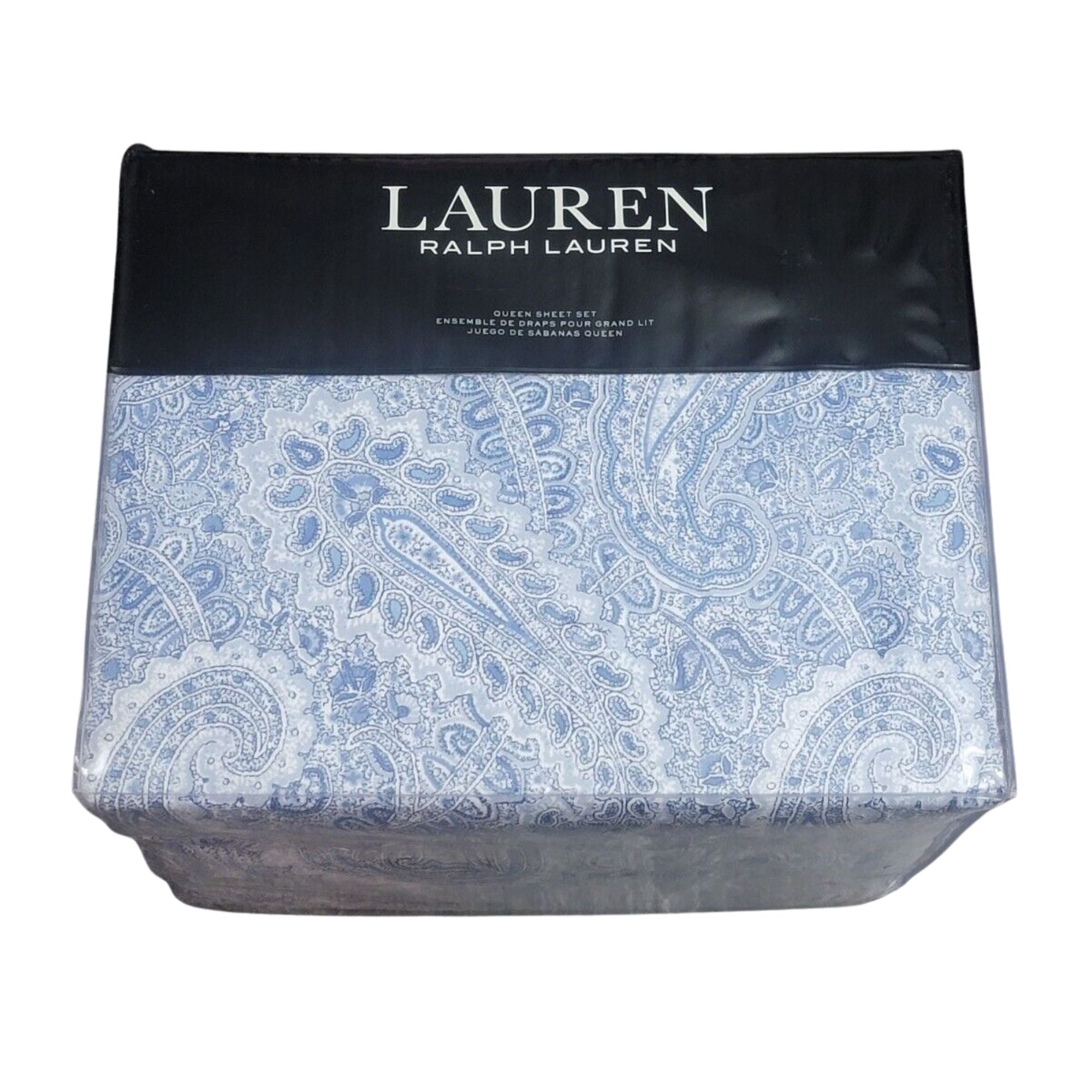 Lauren Ralph Lauren Bantry Paisley Flannel Sheet Set – Queen – Blue