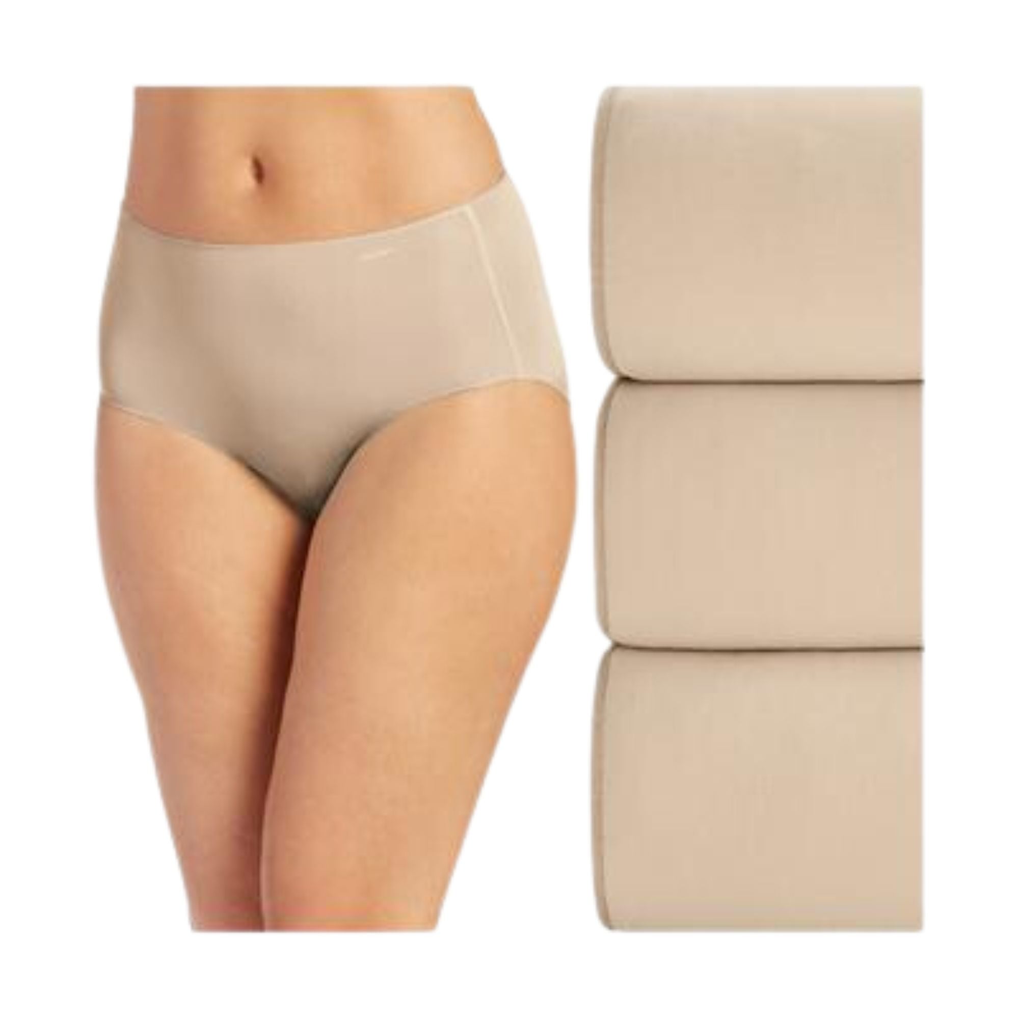 Jockey Women's No Panty Line Promise 3-Pack Underwear, Nude, Style 1772