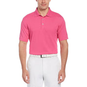 PGA TOUR Men’s Edge Collar Polo Shirt With Sun Protection, Pink - XL