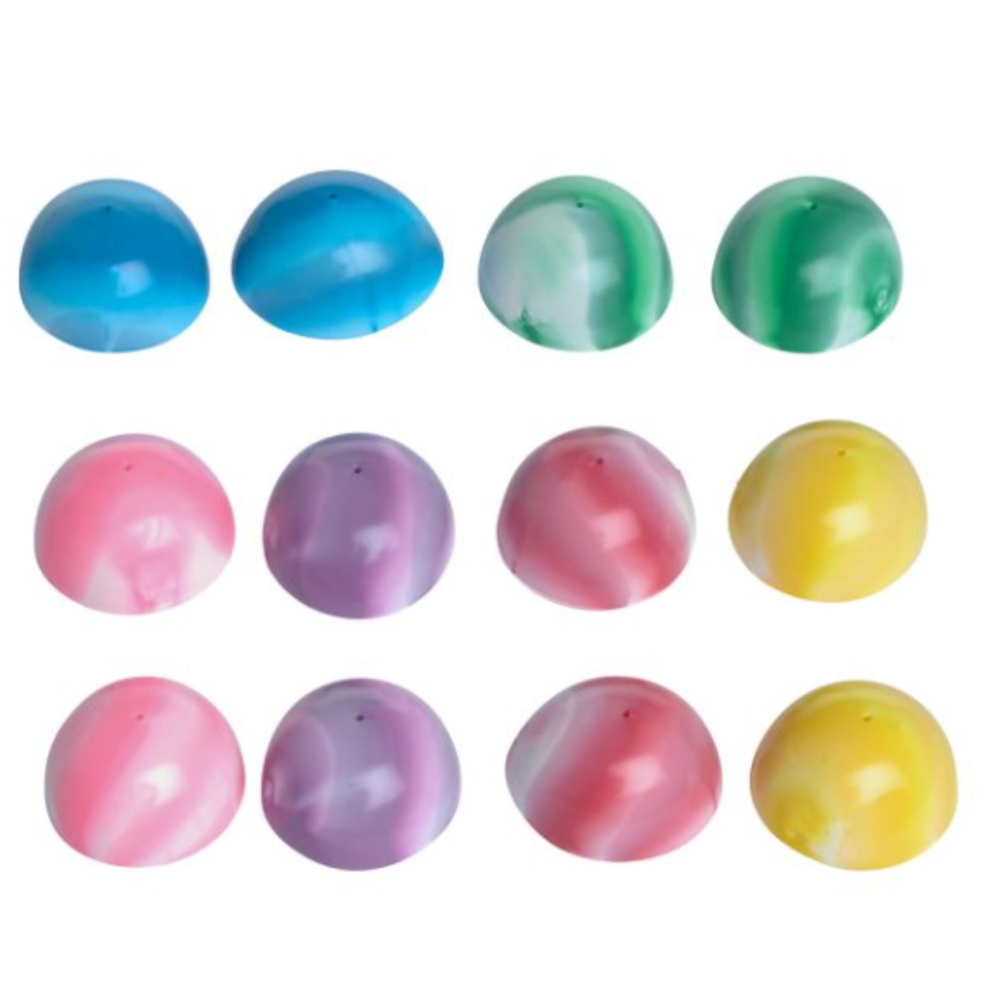 Large Marbleized Poppers – 12 Pack – Assorted Colors – Vinyl Party Toys by Discount School Supply