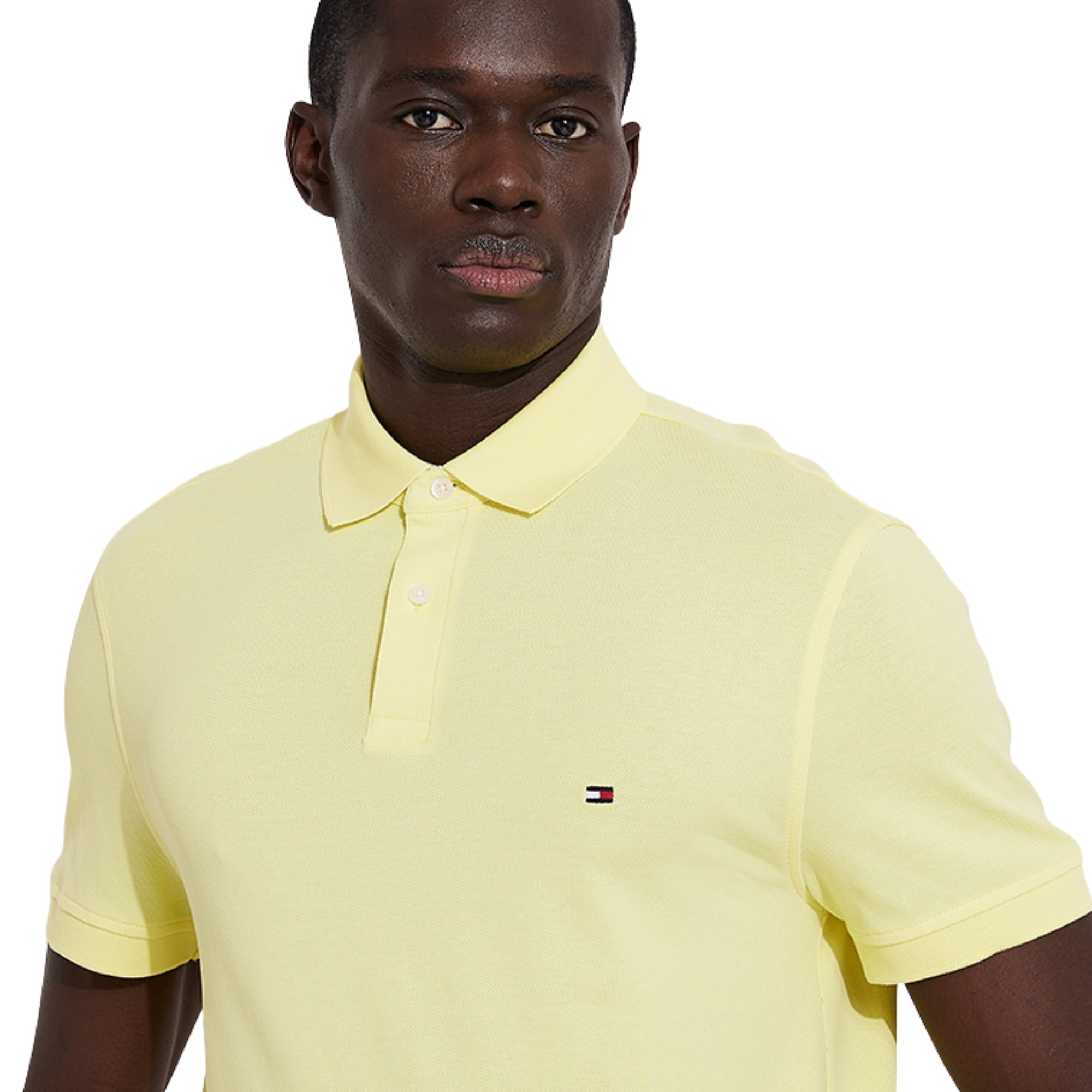 Tommy Hilfiger Men's Custom-Fit Polo Short Sleeve Yellow Shirt
