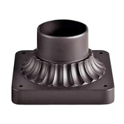 Kichler 5.75 in. x 3.5 in. Bronze Aluminum Outdoor Pedestal Mount