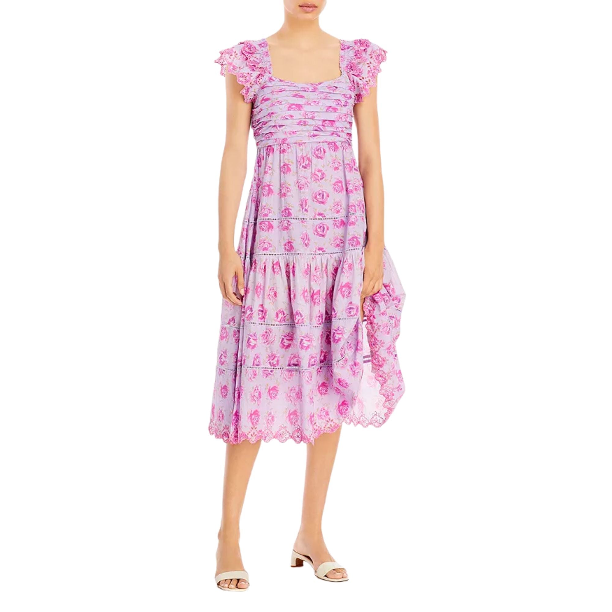 LoveShackFancy Harlyn Dress Lilac Fusion - Size 4