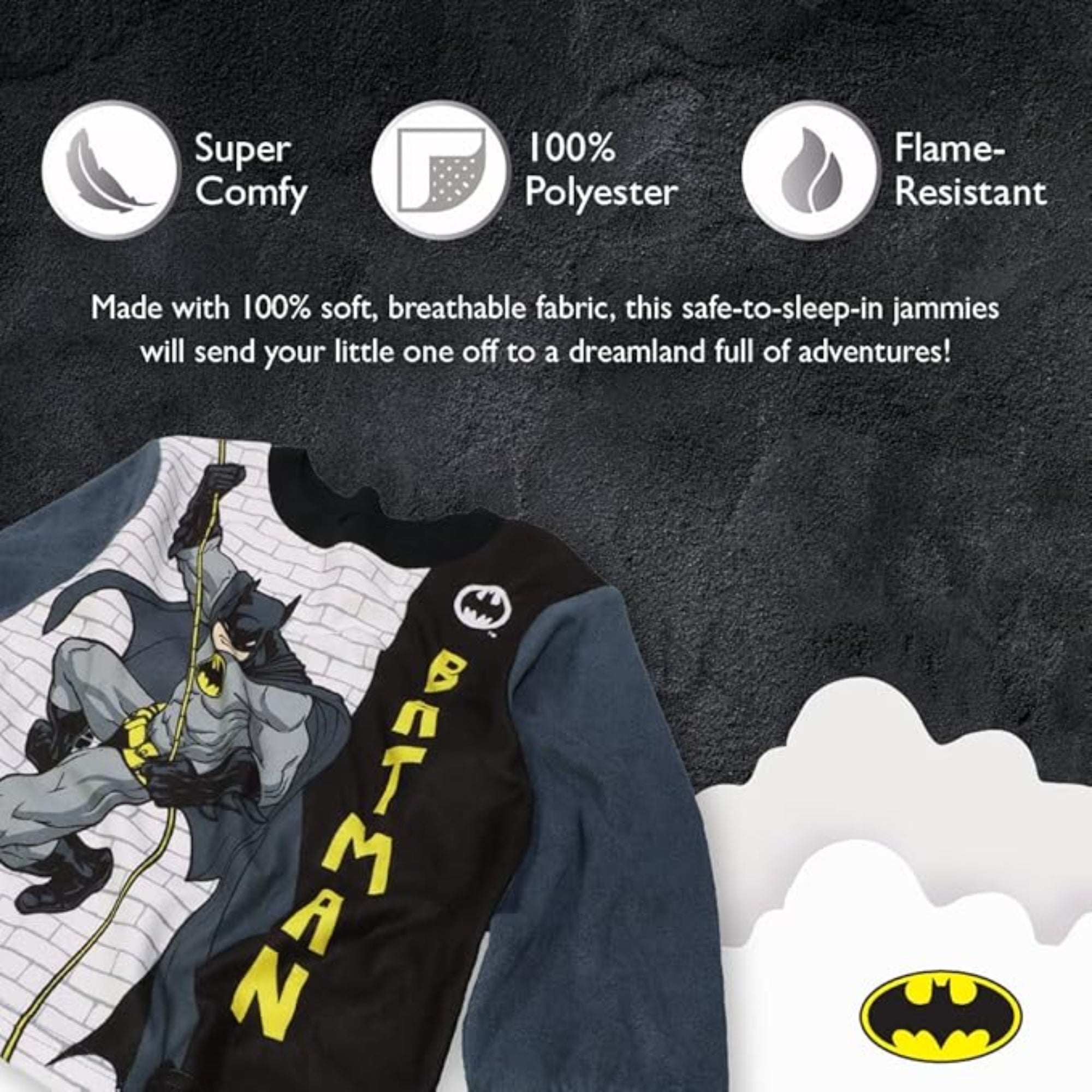 Batman 2-Piece Toddler Boys' Pajama Set - Size 2T