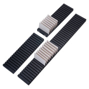 WILLOWDALE 4-Piece 12" Wood Name Badge Holder Organizer – Black Counter Card Display Stand