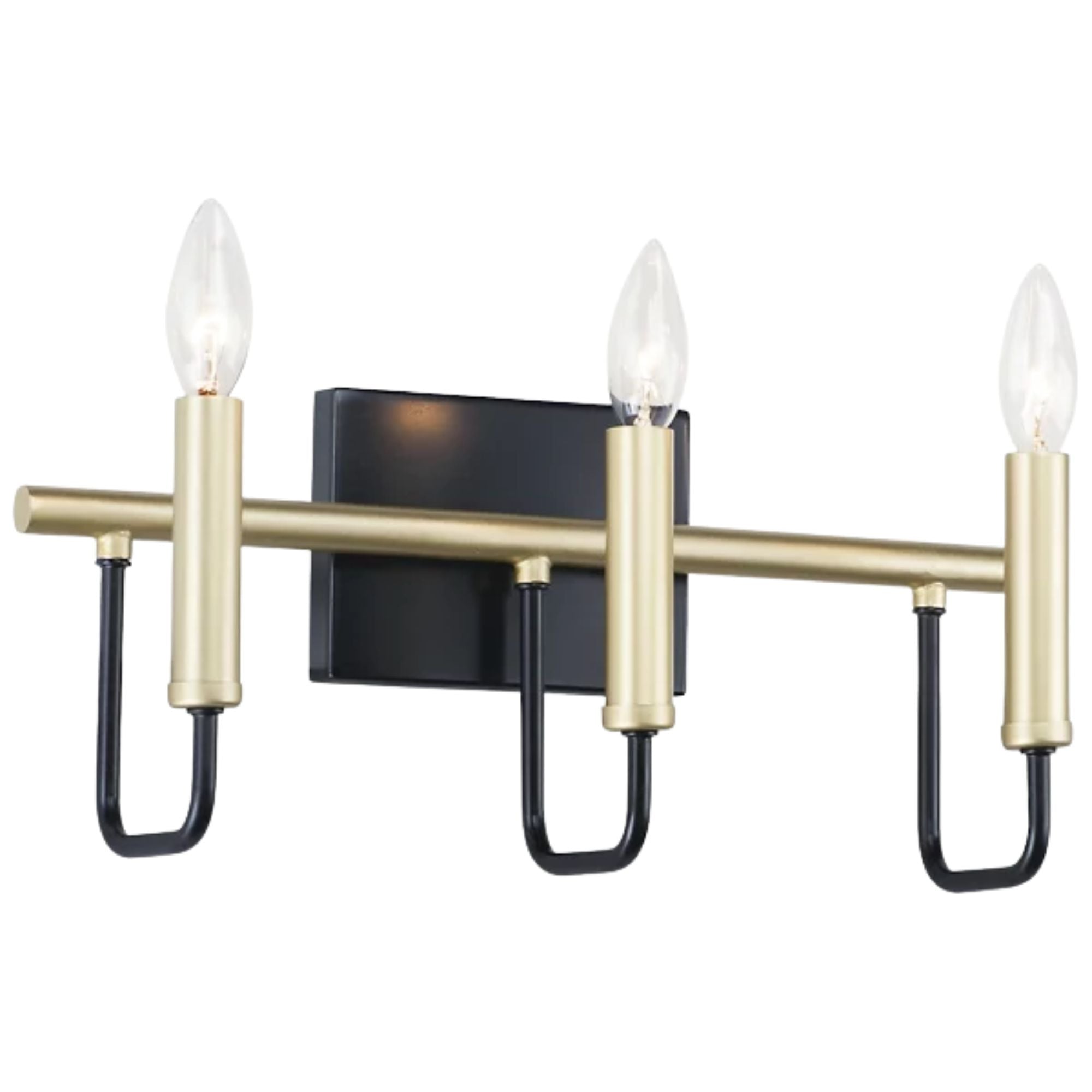 Sullivan 3-Light Wide Black/Gold Vanity Light by Maxim Lighting
