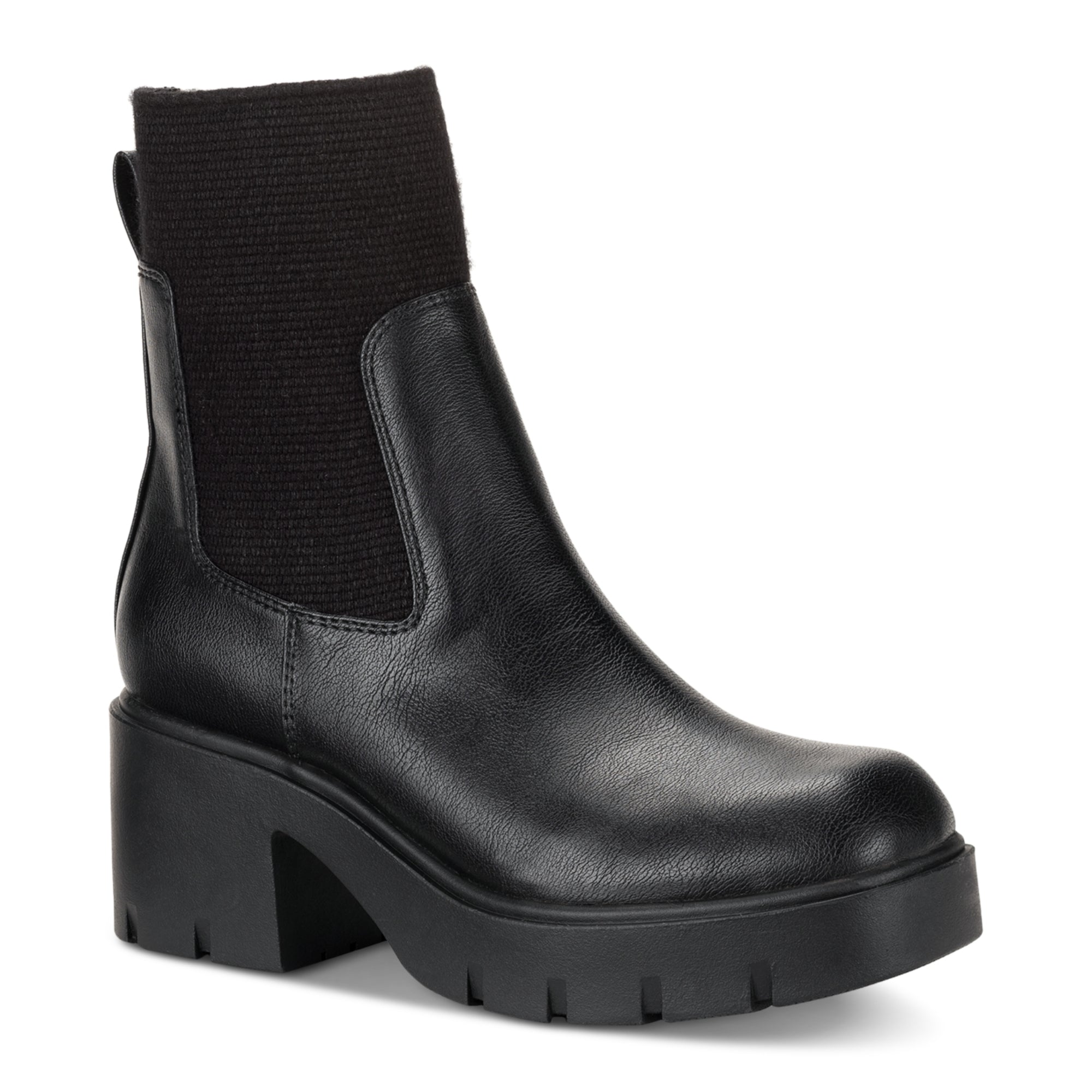 SUN + STONE Verityy Pull-On Lug Chelsea Boots – Black, Size 10M