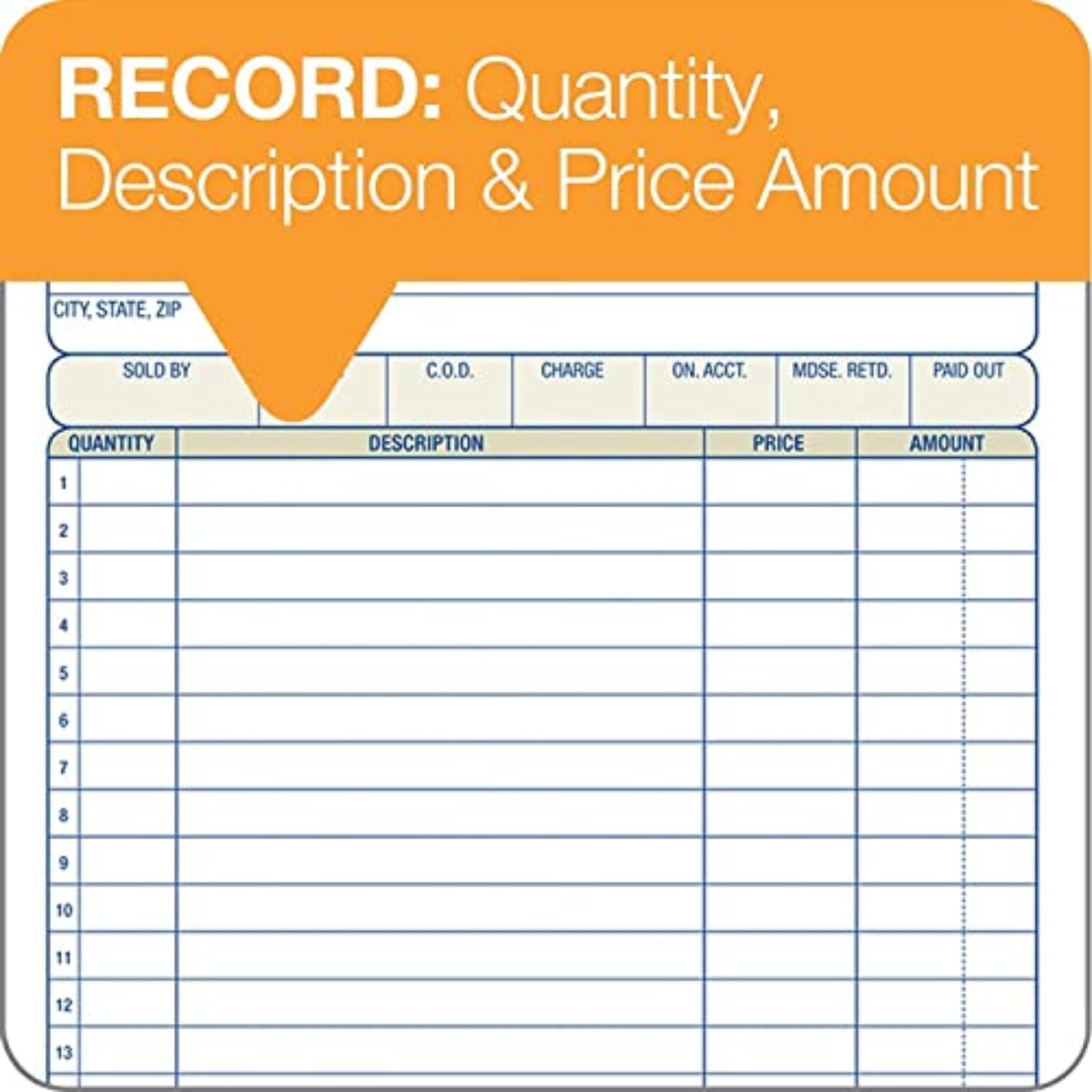 Adams Sales Order Book – 2-Part Carbonless, White/Canary – 5-9/16" x 8-7/16" – 50 Sets per Book – 4-Pack – DC5805