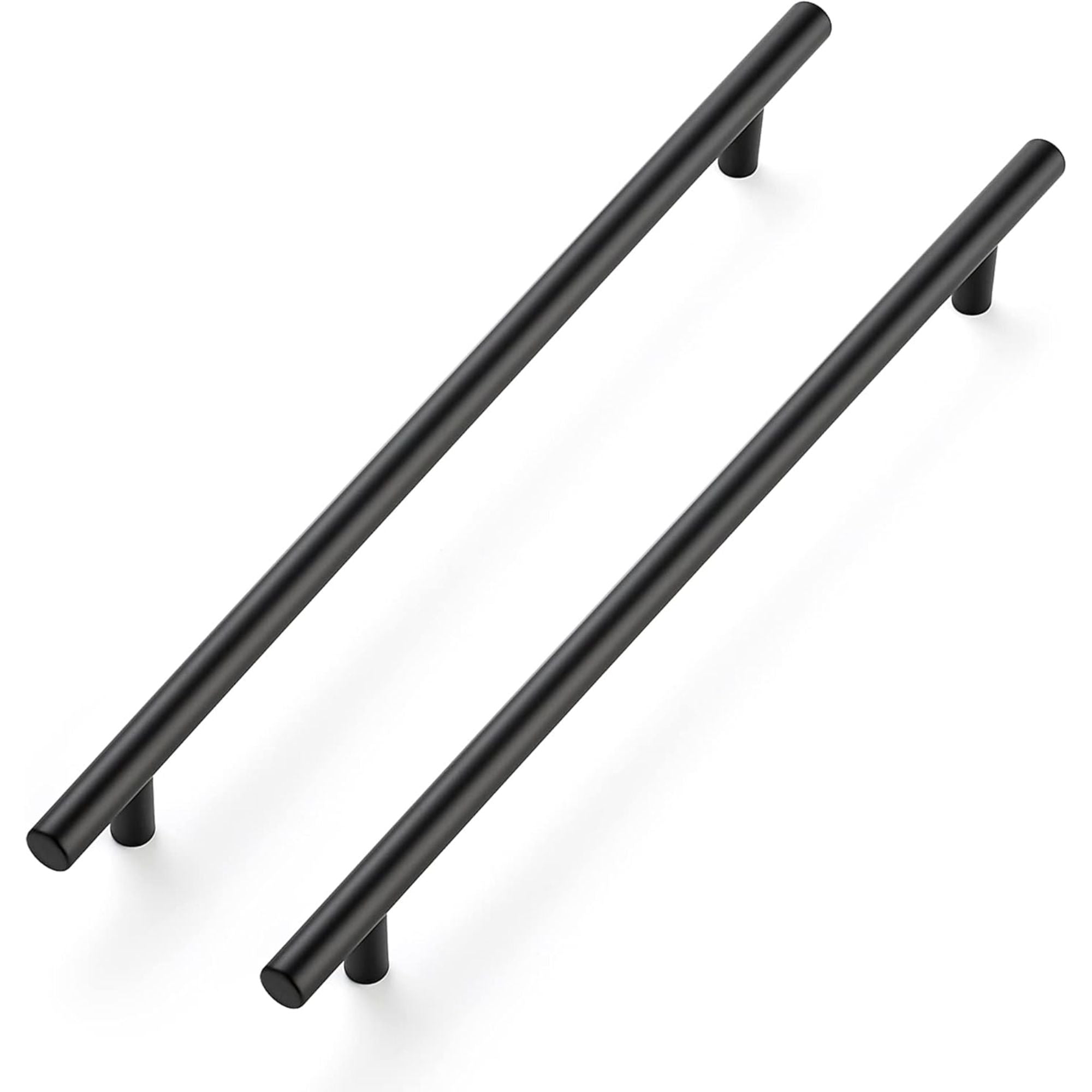 Ravinte 10 Inch Cabinet Handles – Matte Black Stainless Steel, 12.5" Length, 10" Hole Center, 20-Pack