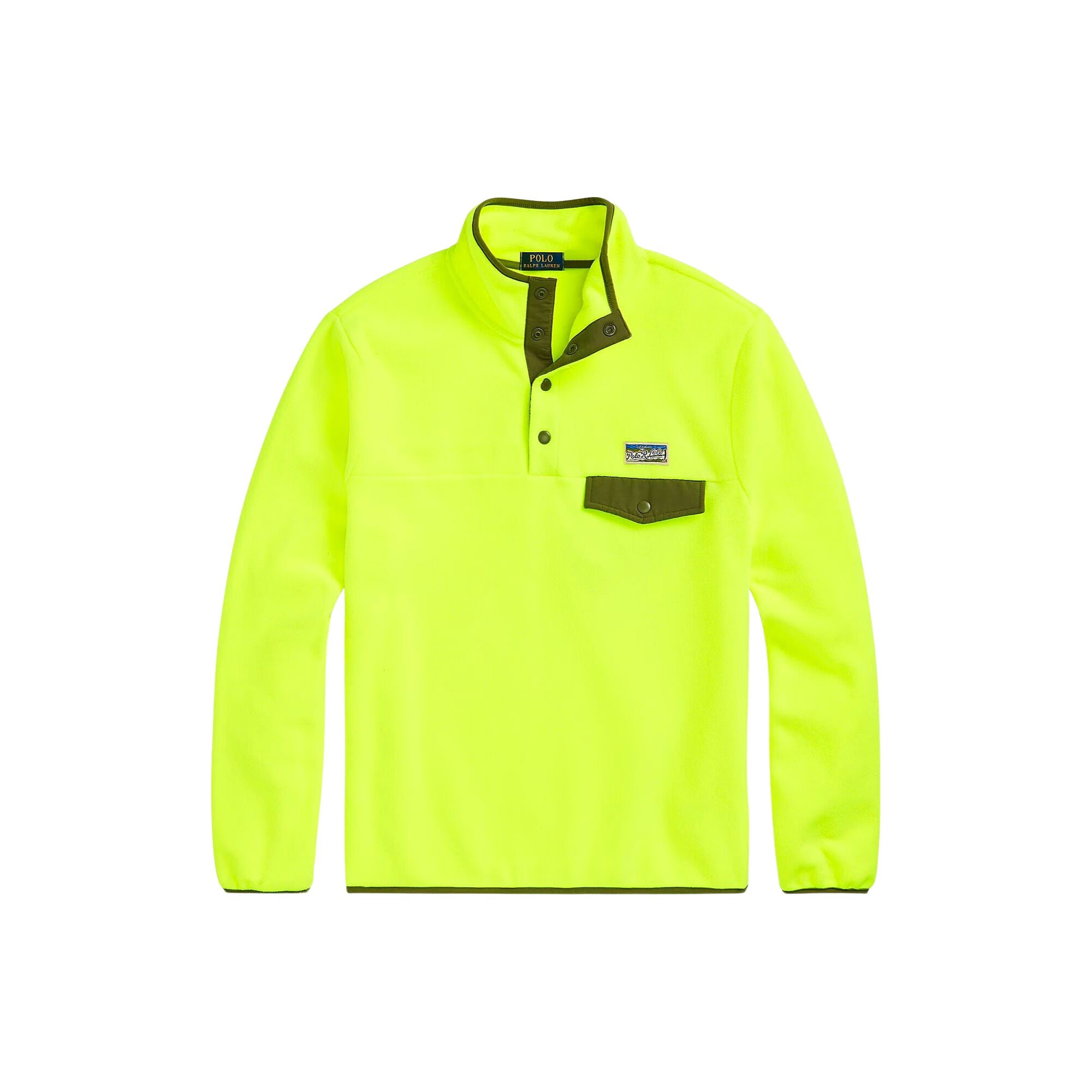 Polo Ralph Lauren Men's Fleece Sweatshirt Front Pocket, Yellow - Large