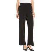 Alfani Women's Plus Size Wide-Leg Pull-On Knit Pants – Deep Black, Size - XS