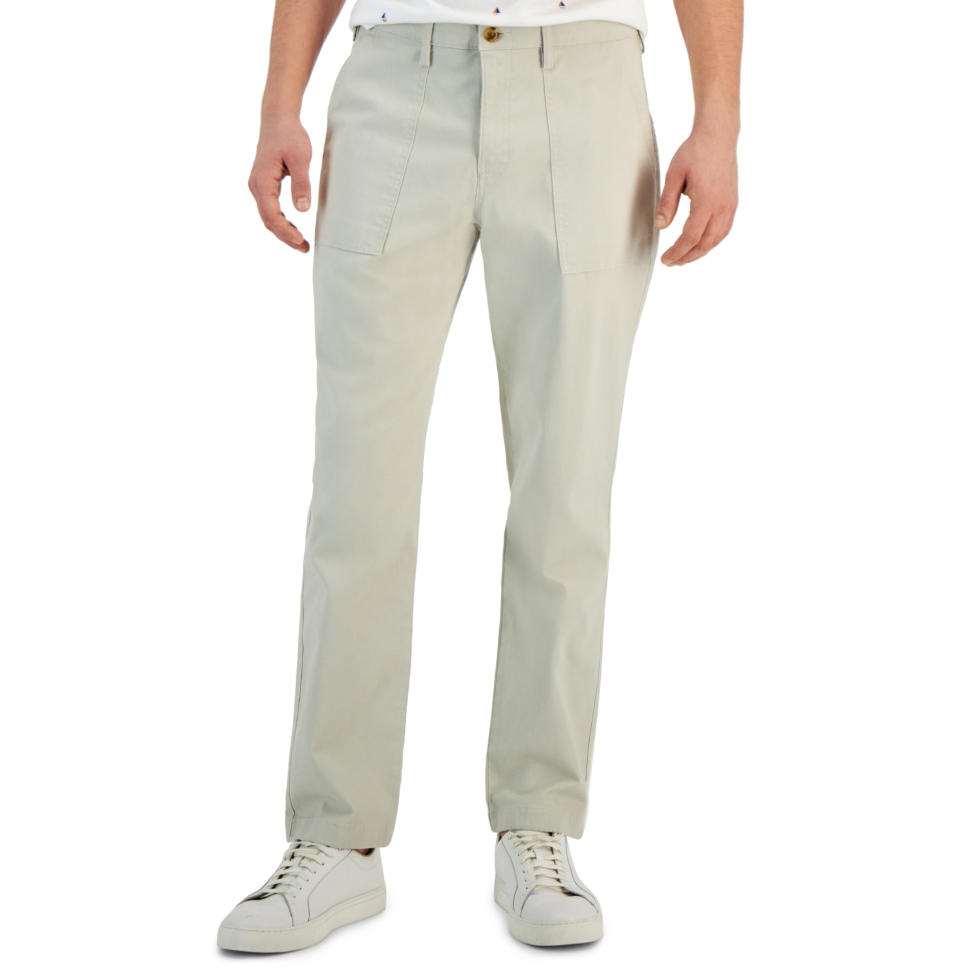 Club Room Men's Classic-Fit Solid Chore Pants – Stone Wall Size - 40x32