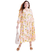 Style & Co Plus Size Floral-Print Tiered Maxi Dress – Arles Floral Pink, Size 2X