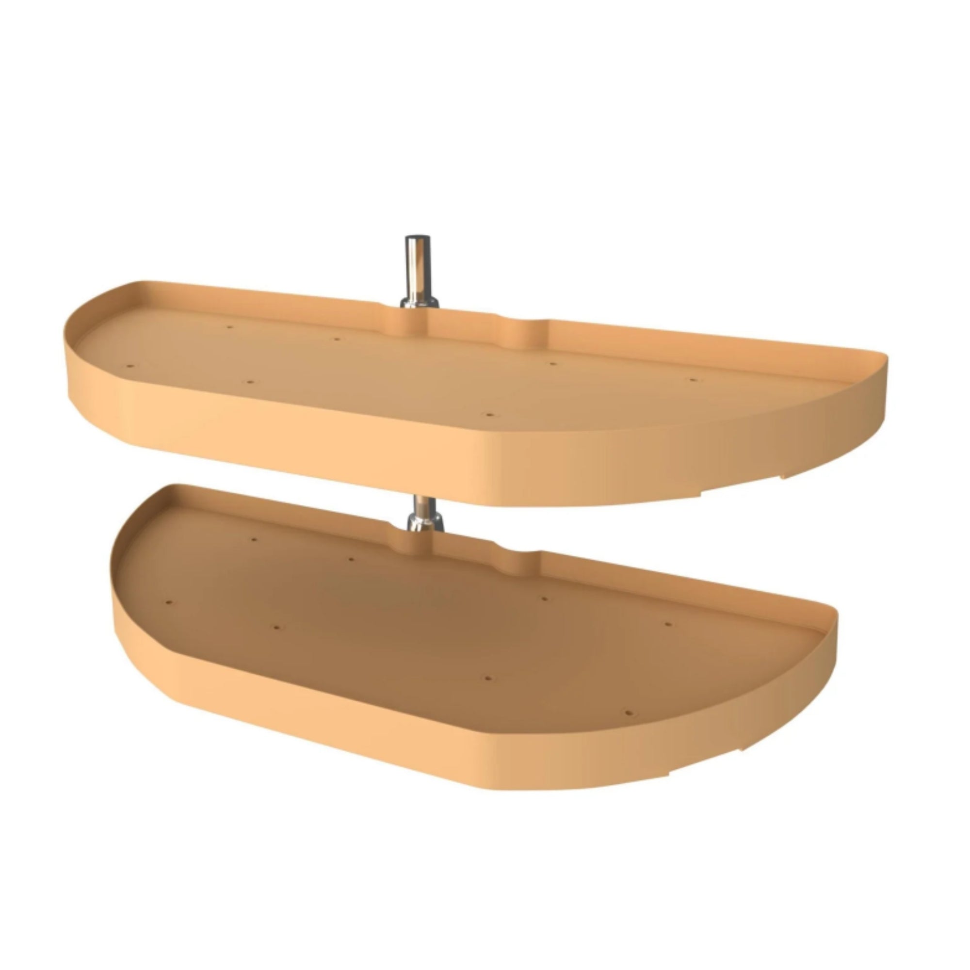 6842-31-570 Classic 2-Tier 31" Half Moon Pivot Lazy Susan for Blind Corner Cabinets – Almond