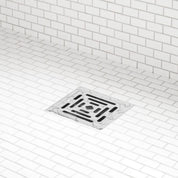 Signature Hardware 948035 Adelphi 4-1/2" Pattern Grate Linear Shower Drain – Chrome