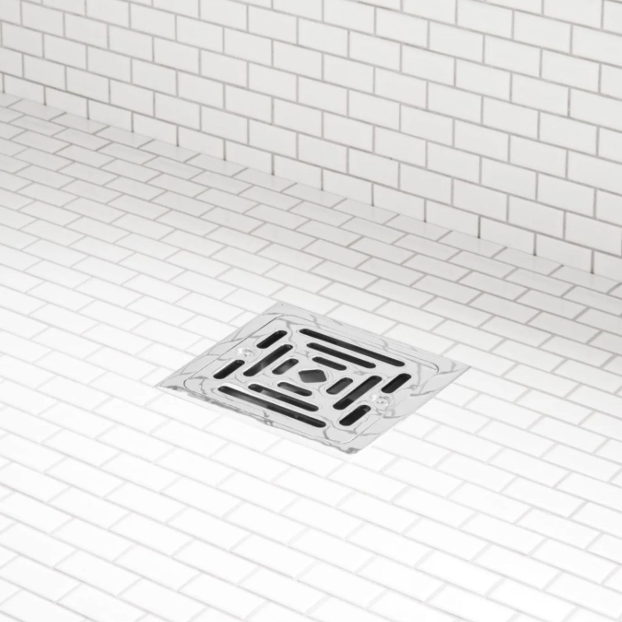 Signature Hardware 948035 Adelphi 4-1/2" Pattern Grate Linear Shower Drain – Chrome