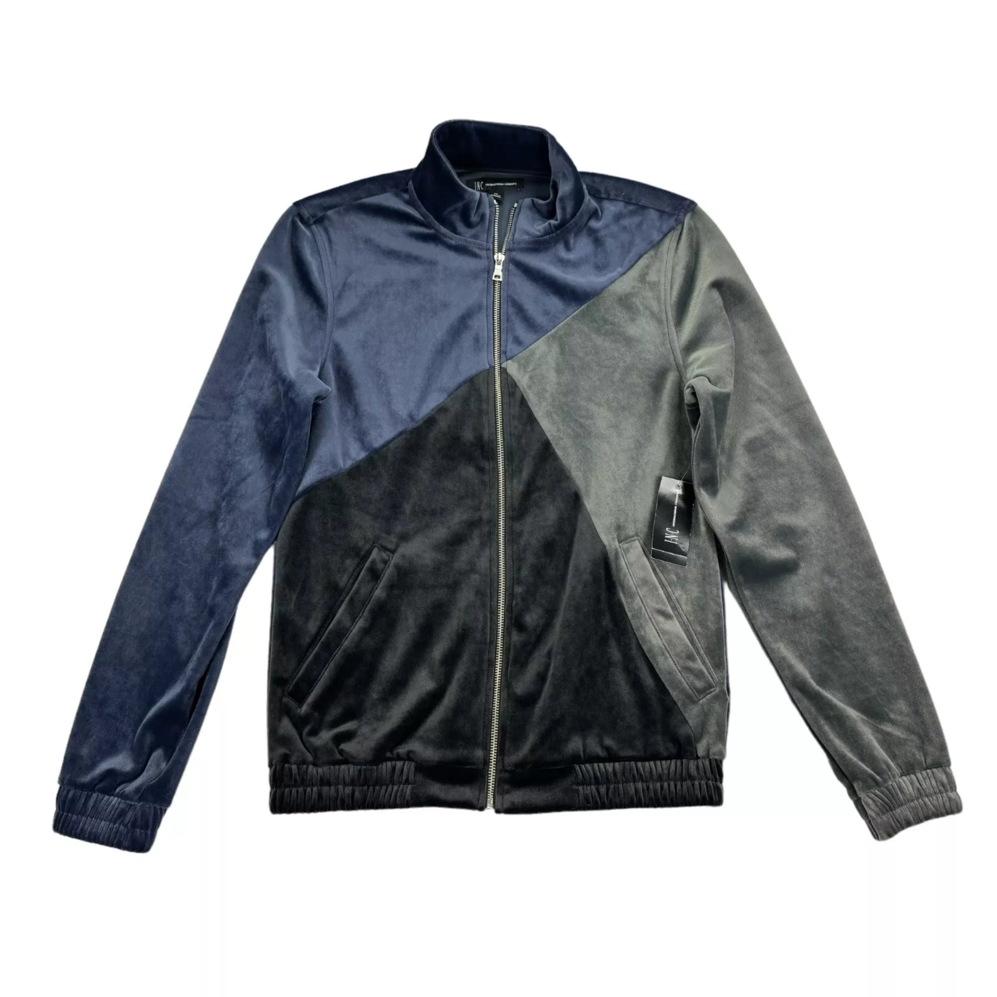 INC International Concepts Men's Colorblock Track Jacket Zipper, Multicolor - XL