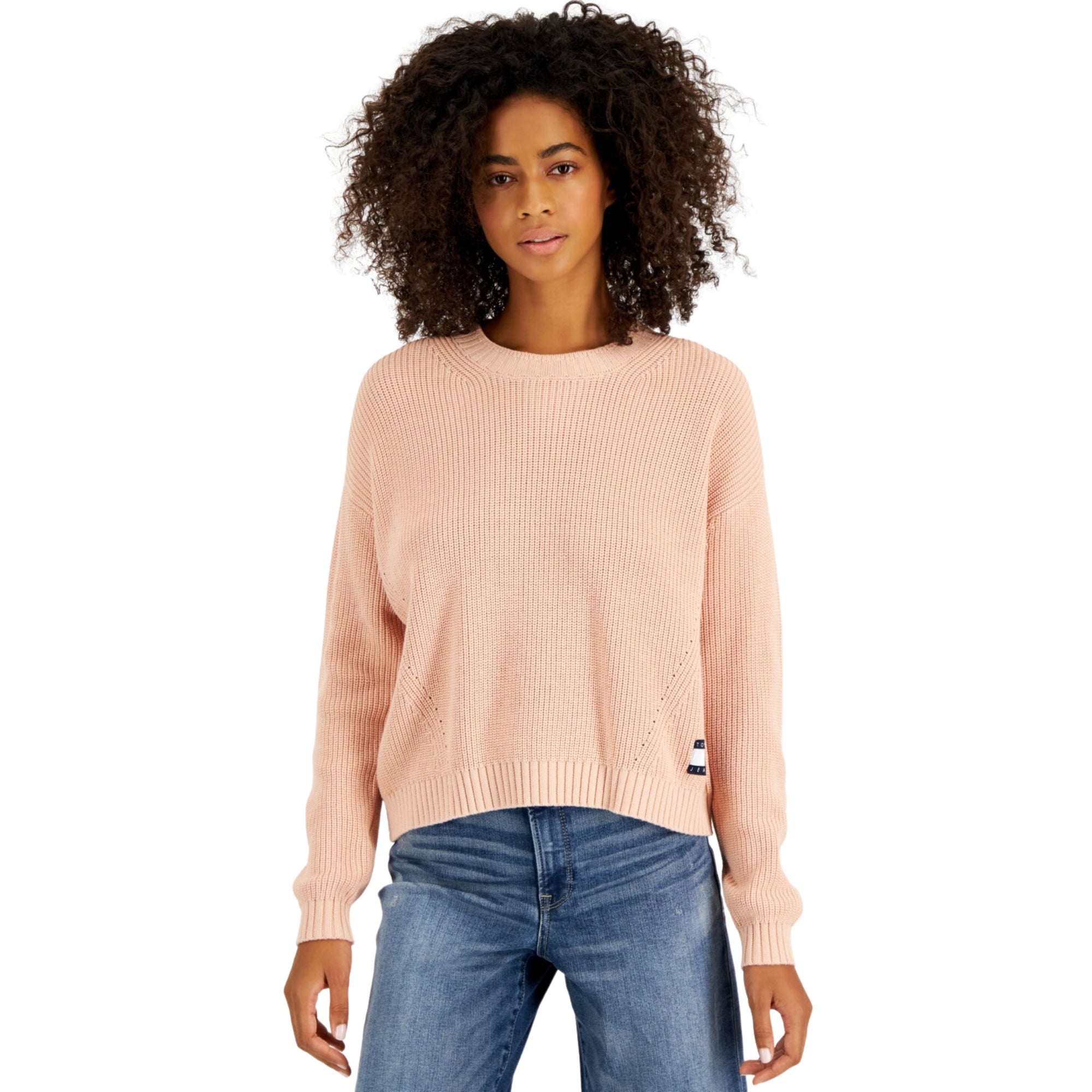 Tommy Jeans Women's Crewneck Sweater - Blush Pink Size - M