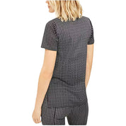 Michael Kors Women's Micro Check Short Sleeve Top - Size Large