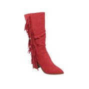 Women's Tru Comfort Foam Hartly Wide Calf Boot – Red, Size 9.5