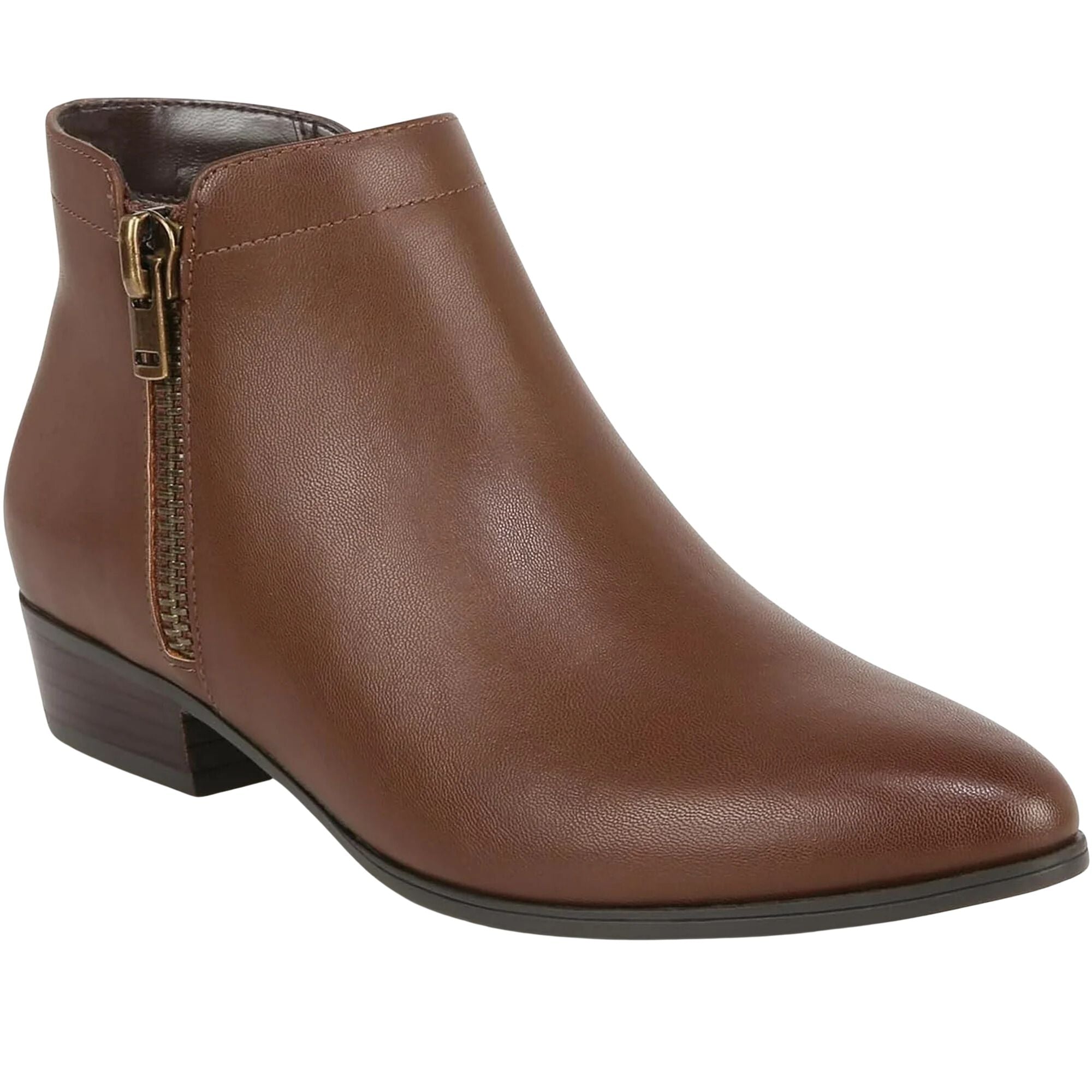 Naturalizer Women's Claire Medium/Wide Ankle Booties – Cinnamon Brown Synthetic, Size 9.5M