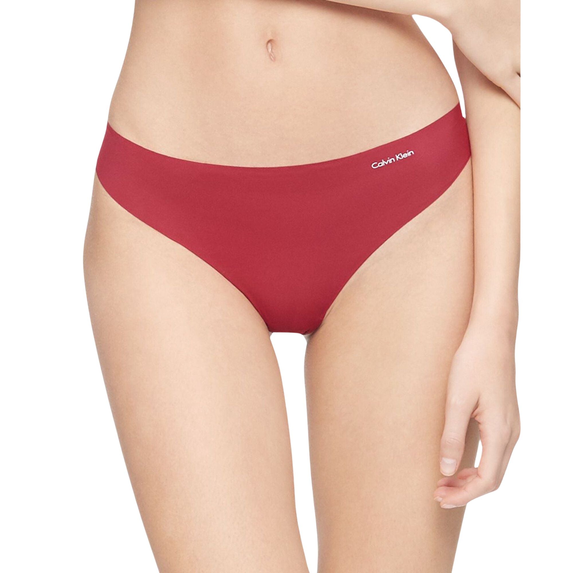 Calvin Klein Women's Invisibles Thong in Rebellious, Size Large