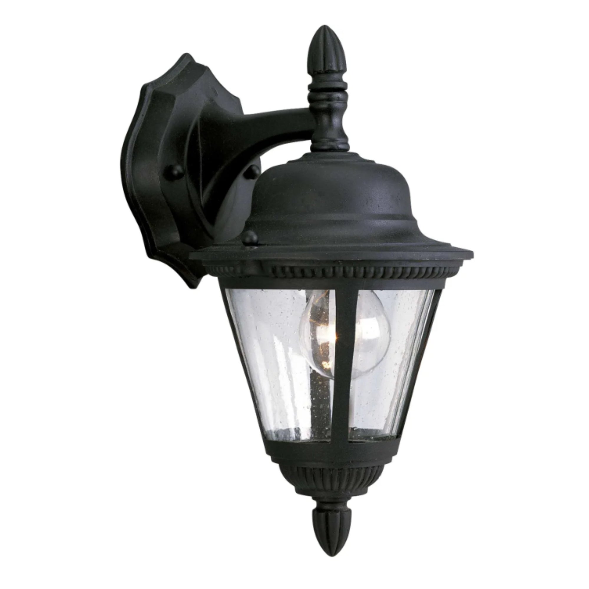 Progress Lighting Westport 13-Inch Outdoor Wall Lantern – Textured Black, 1-Light Hardwired Sconce