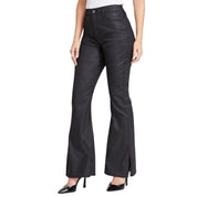 I.N.C. International Concepts Women's High-Rise Flare-Leg Jeans – Black Coated, Size 4
