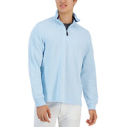 Club Room Men's 1/4 Zip Mock Neck Sweatshirt – Baby Blue, Size S