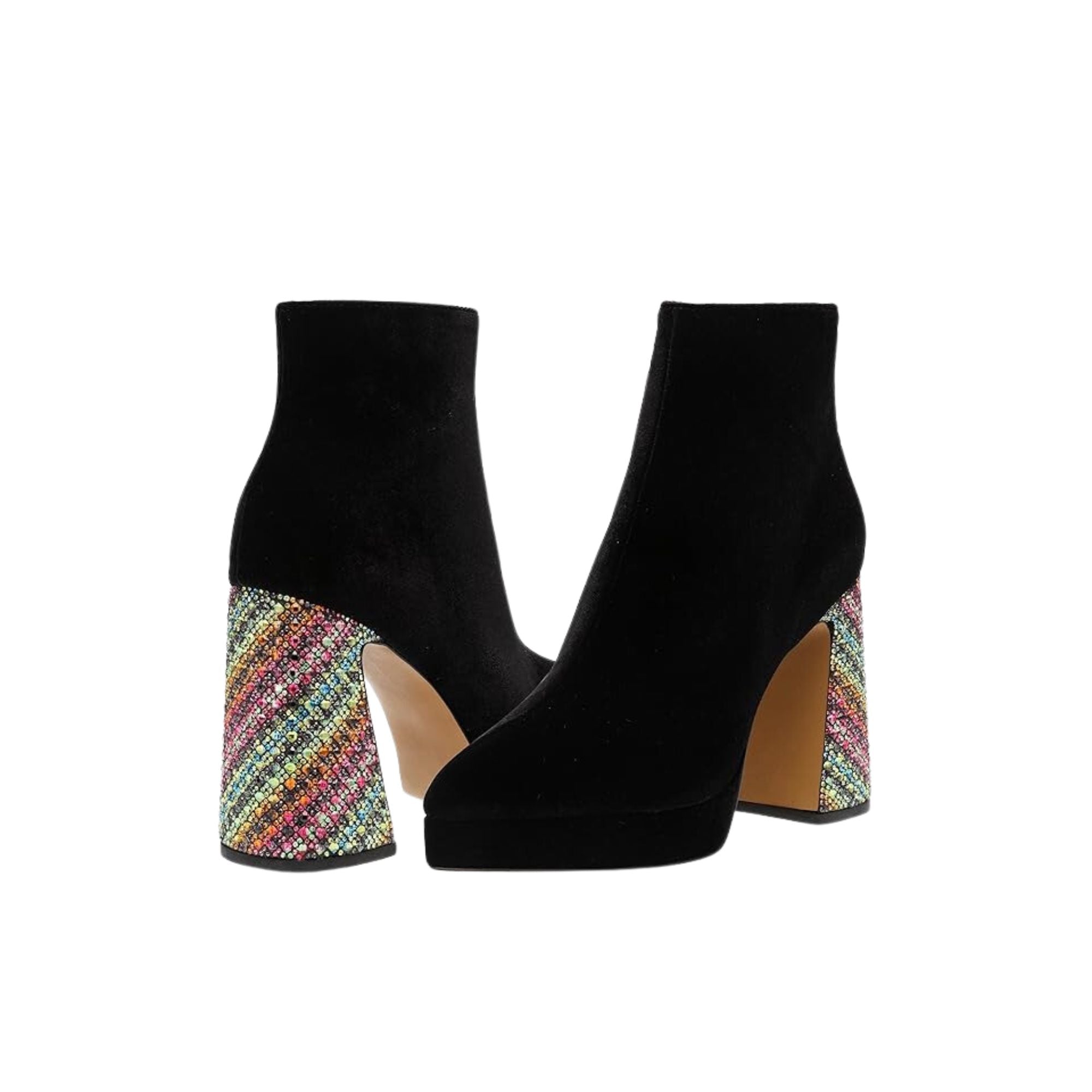 Betsey Johnson Women's Raylan Platform Rhinestone Heel Bootie – Black, Size 9M