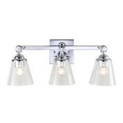 JONATHAN Y Marion 3-Light 21" Wide Bathroom Vanity Light – Chrome