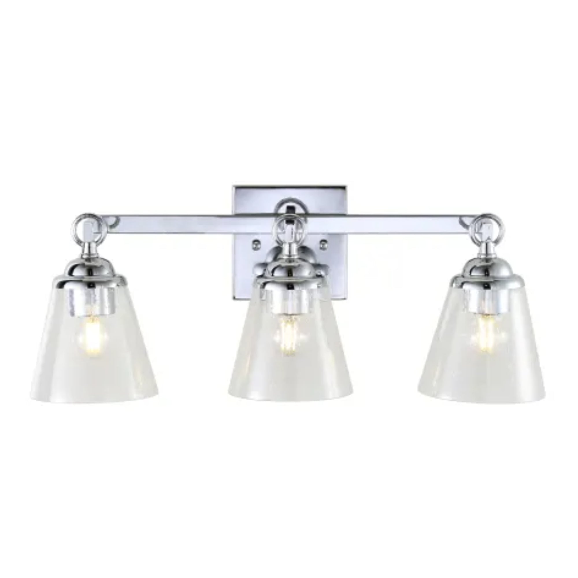 JONATHAN Y Marion 3-Light 21" Wide Bathroom Vanity Light – Chrome