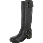 Arezzo Clara Women's Knee-High Leather Motorcycle Boots - Size 10
