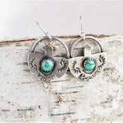 Bohemian Inlaid Eagle Turquoise Earrings