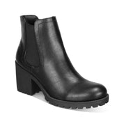 SUN + STONE Women's Morghan Round-Toe Block-Heel Booties – Black, Size 9M