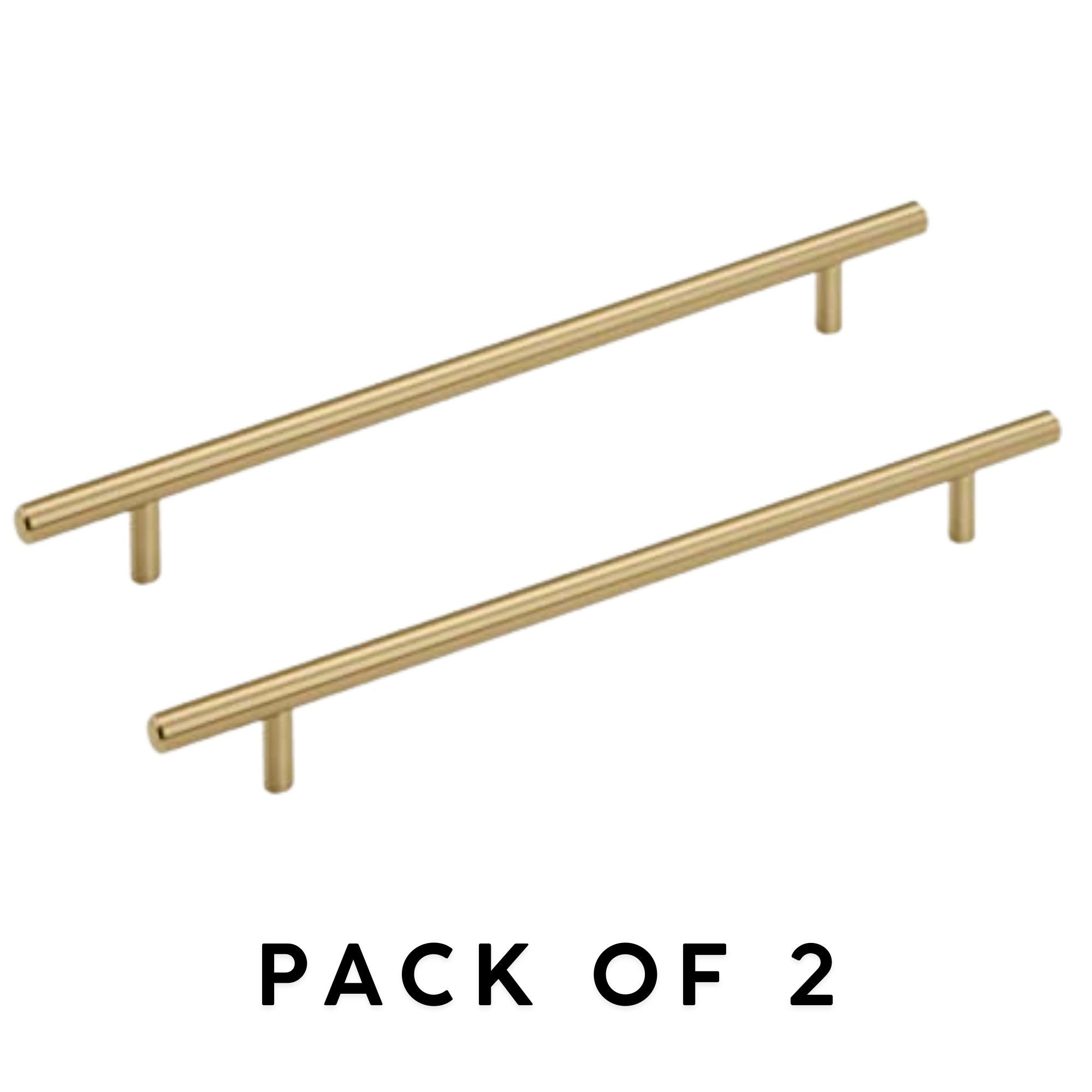 Amerock Bar Pulls 10-1/16 in (256 mm) Center-to-Center Champagne Bronze Cabinet Pull – Pack of 2