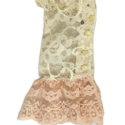 Lord & Taylor Vintage 1980s Cascade Collar Lace Blouse Pearl Buttons Women Small