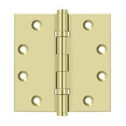 Deltana DSB45B3-UNL 4.5" x 4.5" Square Hinge – Solid Brass with Ball Bearings – Bright Brass
