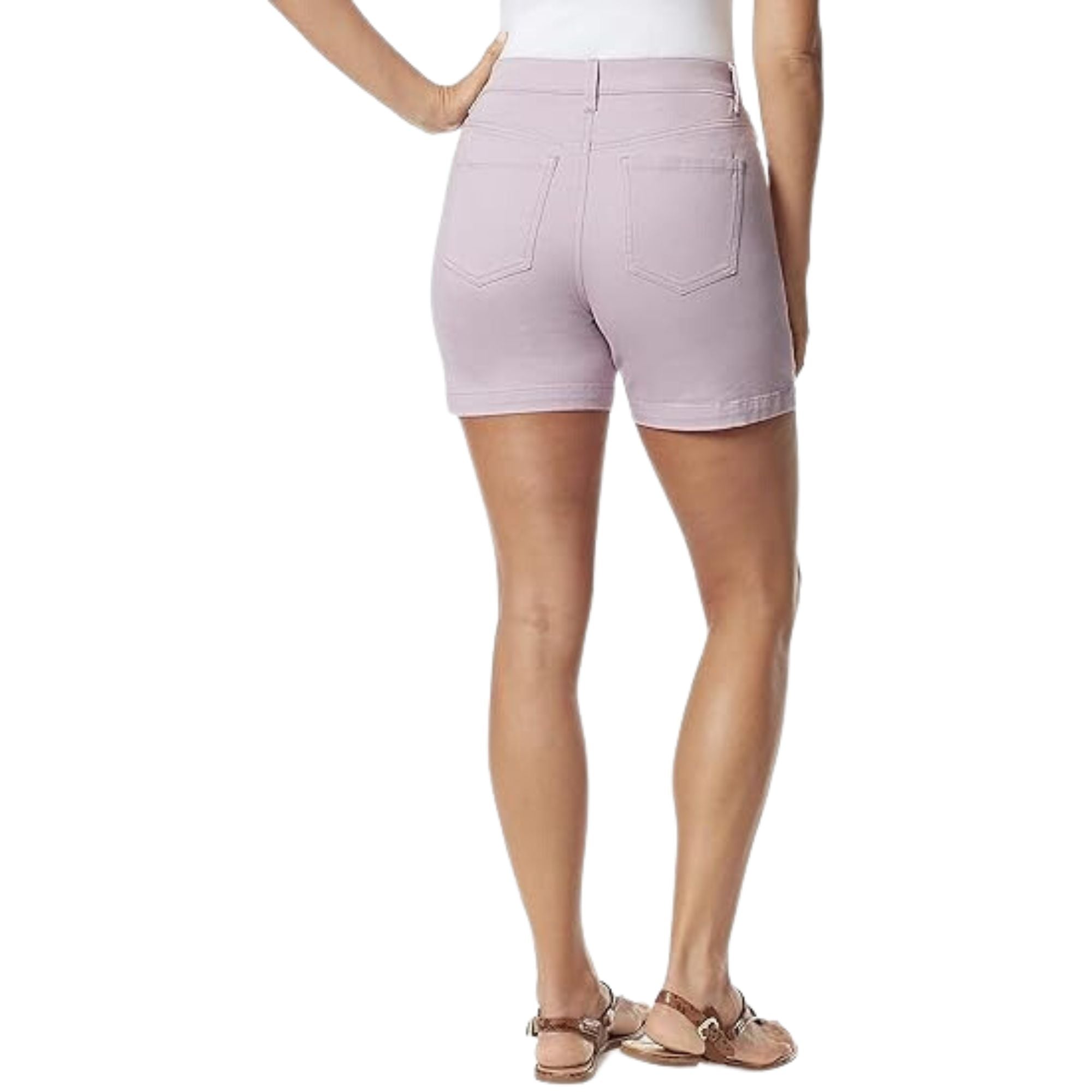 Women's Gloria Vanderbilt Light Purple Amanda Shorts - Size 14