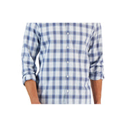 Alfani Men's Droa Plaid Shirt, Sweet Seafoam, Size Medium