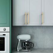 Asidrama 10 Pack 6.3 Inch (160mm) Brushed Gold Kitchen Cabinet Handles, Drawer Pulls, Cupboard Hardware