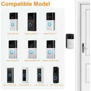 NANW Adjustable Doorbell Angle Mount – 30° to 55° Wedge Bracket – Black