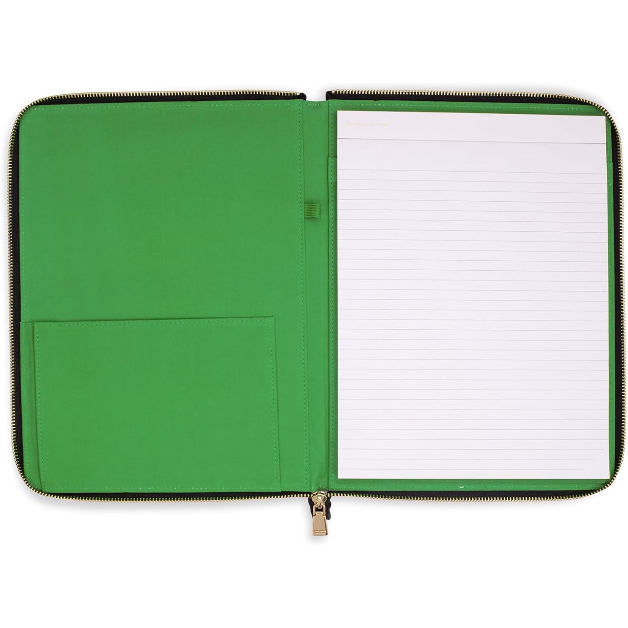 Kate Spade New York Vegan Leather Padfolio – Zippered 8.5" x 11" Portfolio Organizer, Modern Leopard