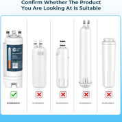 Crystala Filters Refrigerator Water Filter Compatible with Filter A, EDRARXD1, EDRARXD1B (Pack of 2)